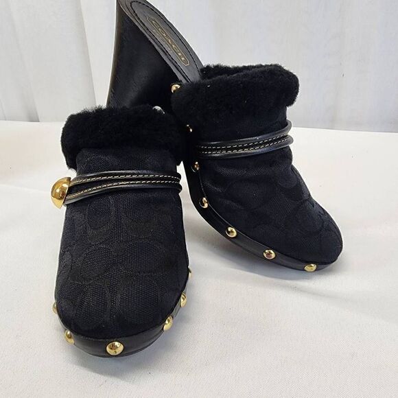 Coach Ivanka Signature Canvas Mule Clogs Size 7.5 - Picture 3 of 11